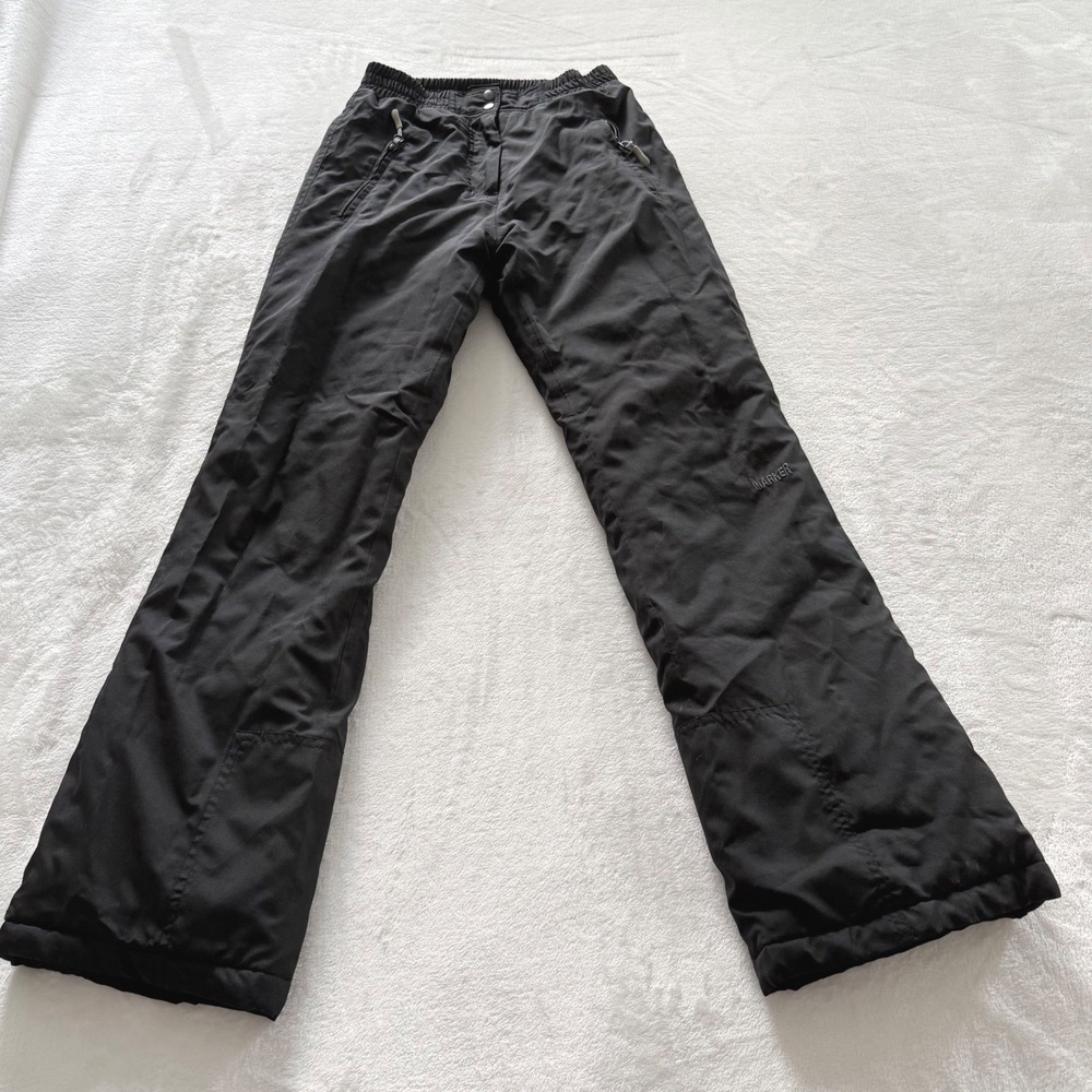 Marker Womens Black Insulated Ski Snowboard Pants Size Small Elastic Waist